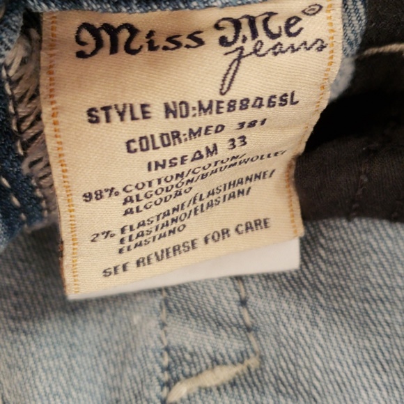 Miss Me Skinny Angel Wing Jean's Light washed - Picture 4 of 7